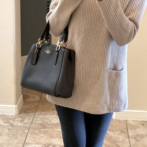 Coach Navy Leather Handbag